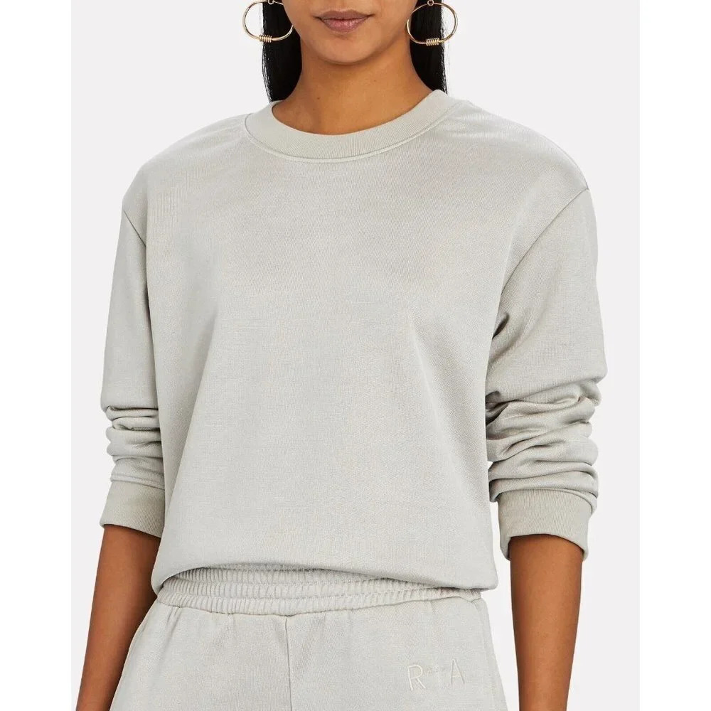 RTA‎ Women's Myles Crewneck Embroidered Long Sleeve Sweatshirt Size XXS NWT $275